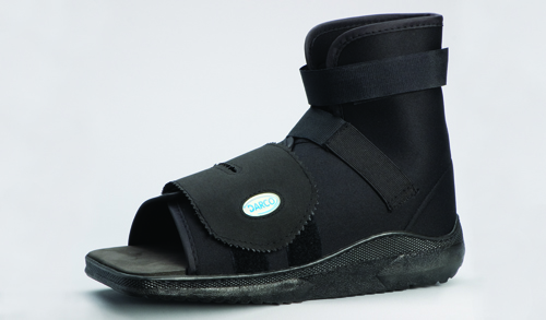Slimline Cast Boot  Black Square-Toe  Adult  X-Lge